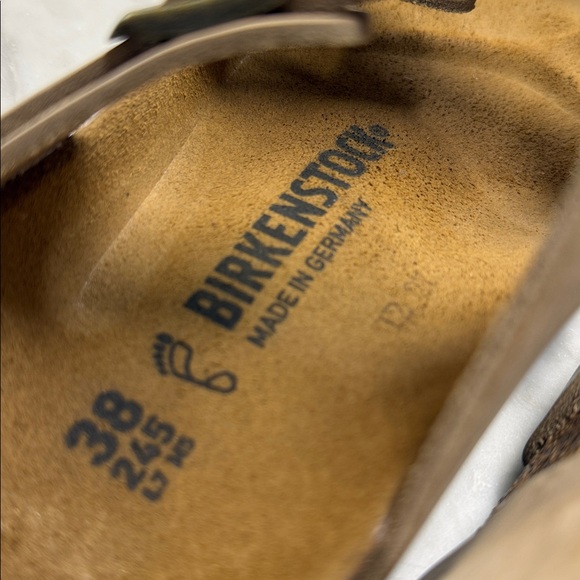 Birkenstock Franca Oiled Leather Cross over Strap Cork Footbed in Tobacco Brown - Picture 8 of 12